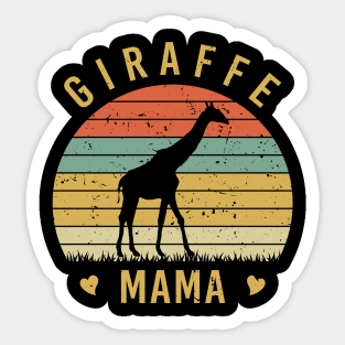 Cute Giraffe Mama for Mothers Gift Idea Sticker